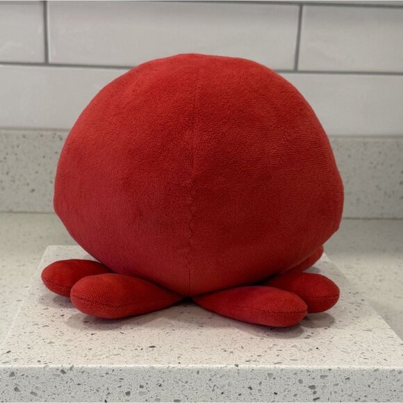 Angry Red Octopus Stuffed Animal Toy With Glitter Eyes 9" - Picture 4 of 7